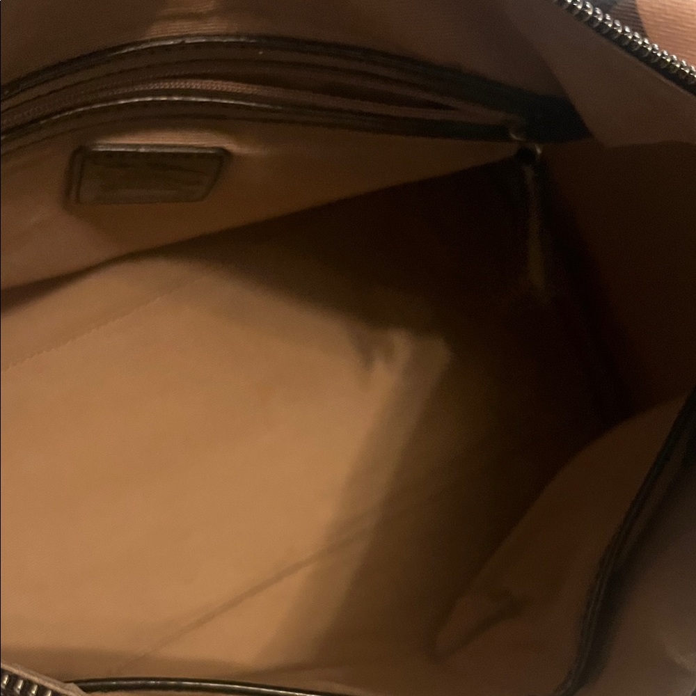 Burberry Beige and Black Plaid Satchel - Picture 11 of 13